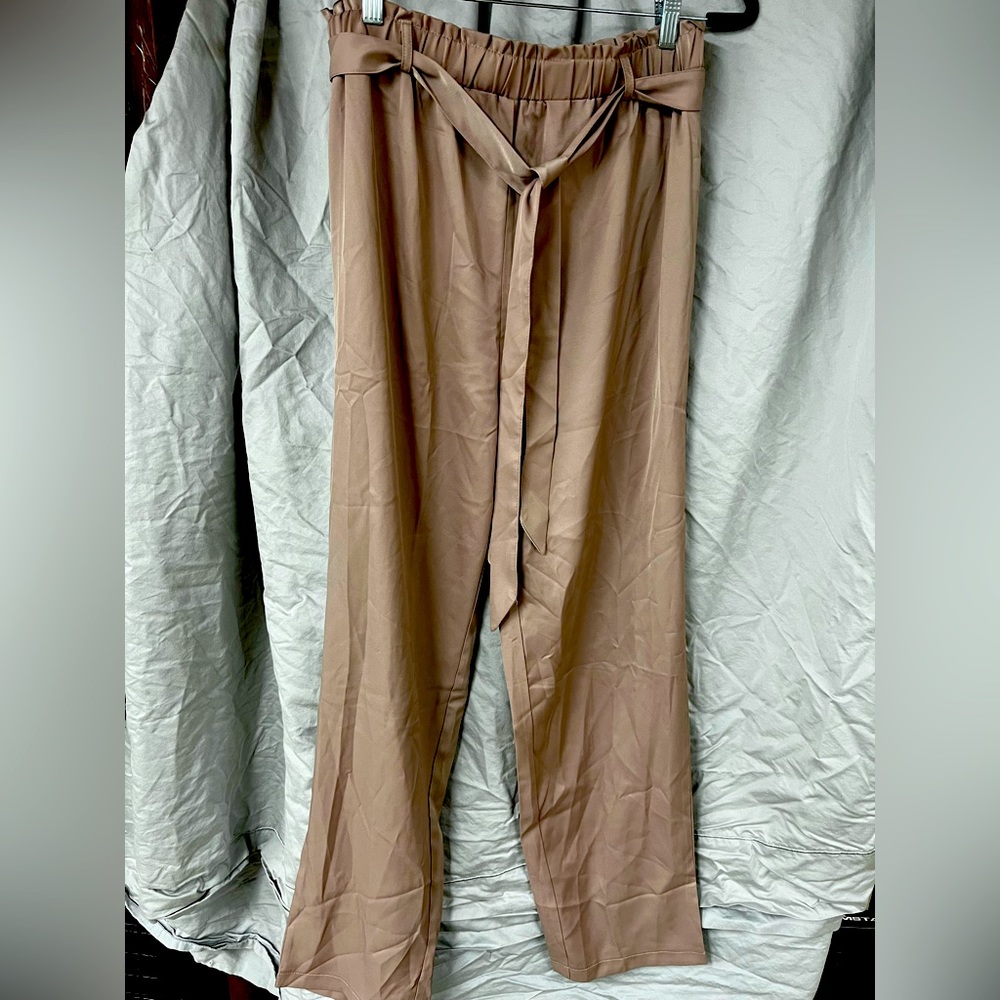 Greathe Beige Flowy Pants